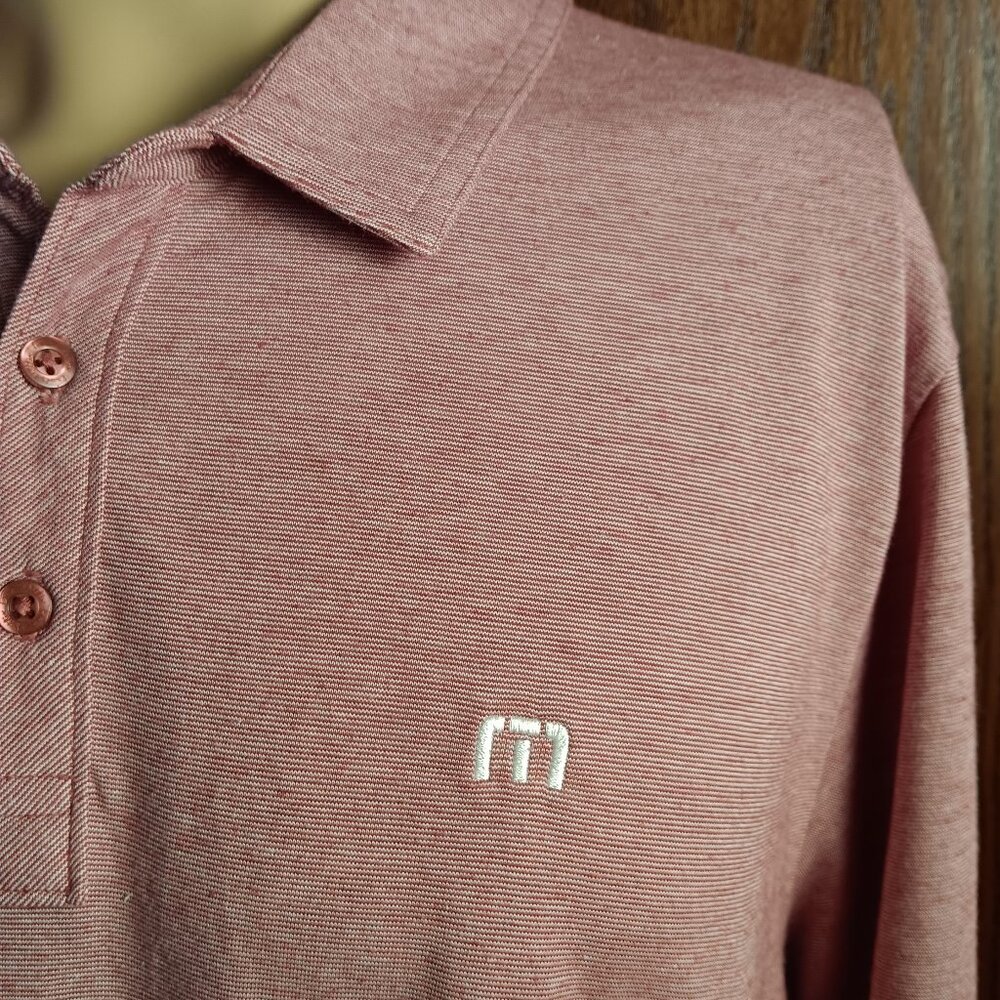 TRAVIS MATHEW MENS GOLF POLO SHIRT - XXL - RED - Picture 4 of 4
